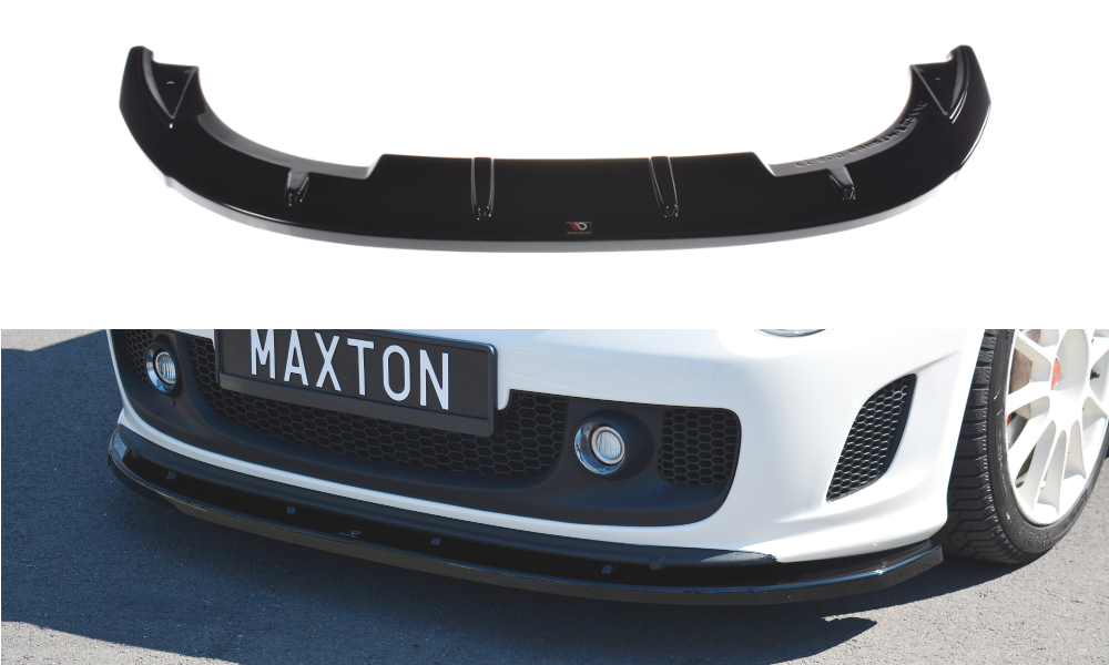 Image of Front Splitter V.2 Fiat 500 Abarth MK1 - Gloss Black