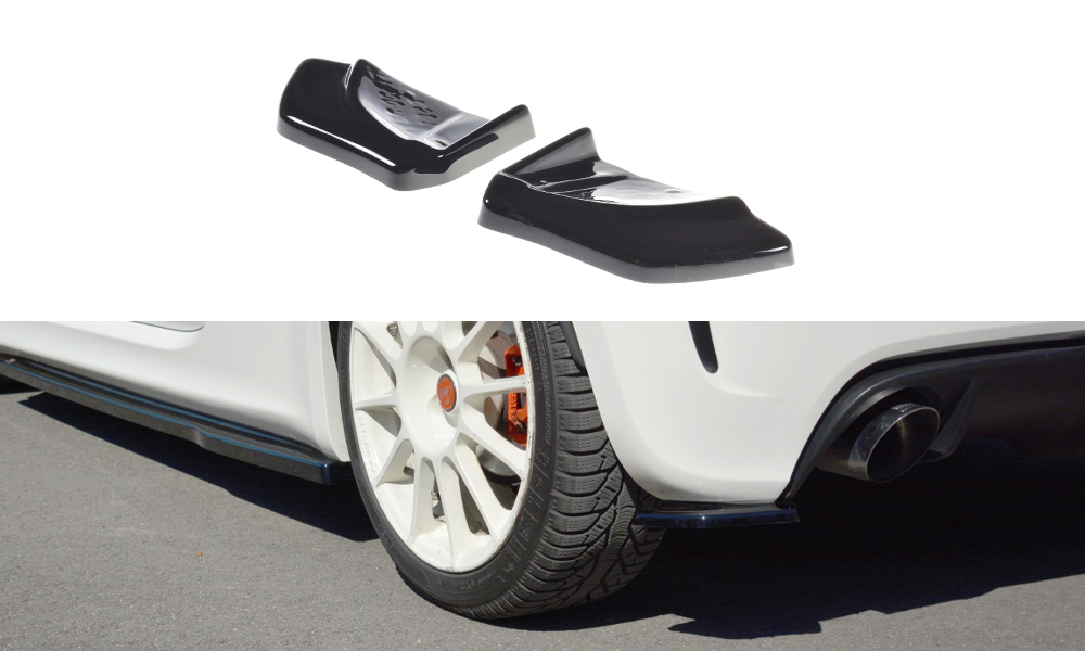 Image of Rear Side Splitters Fiat 500 Abarth MK1 - Gloss Black