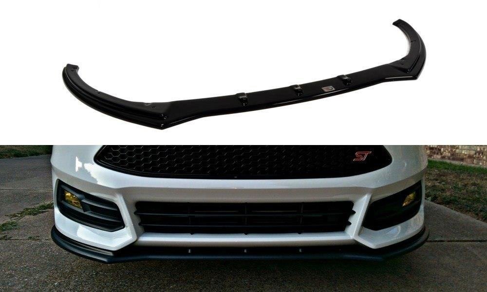 Image of Front Splitter V.1 Ford Focus ST MK3 FL - Gloss Black
