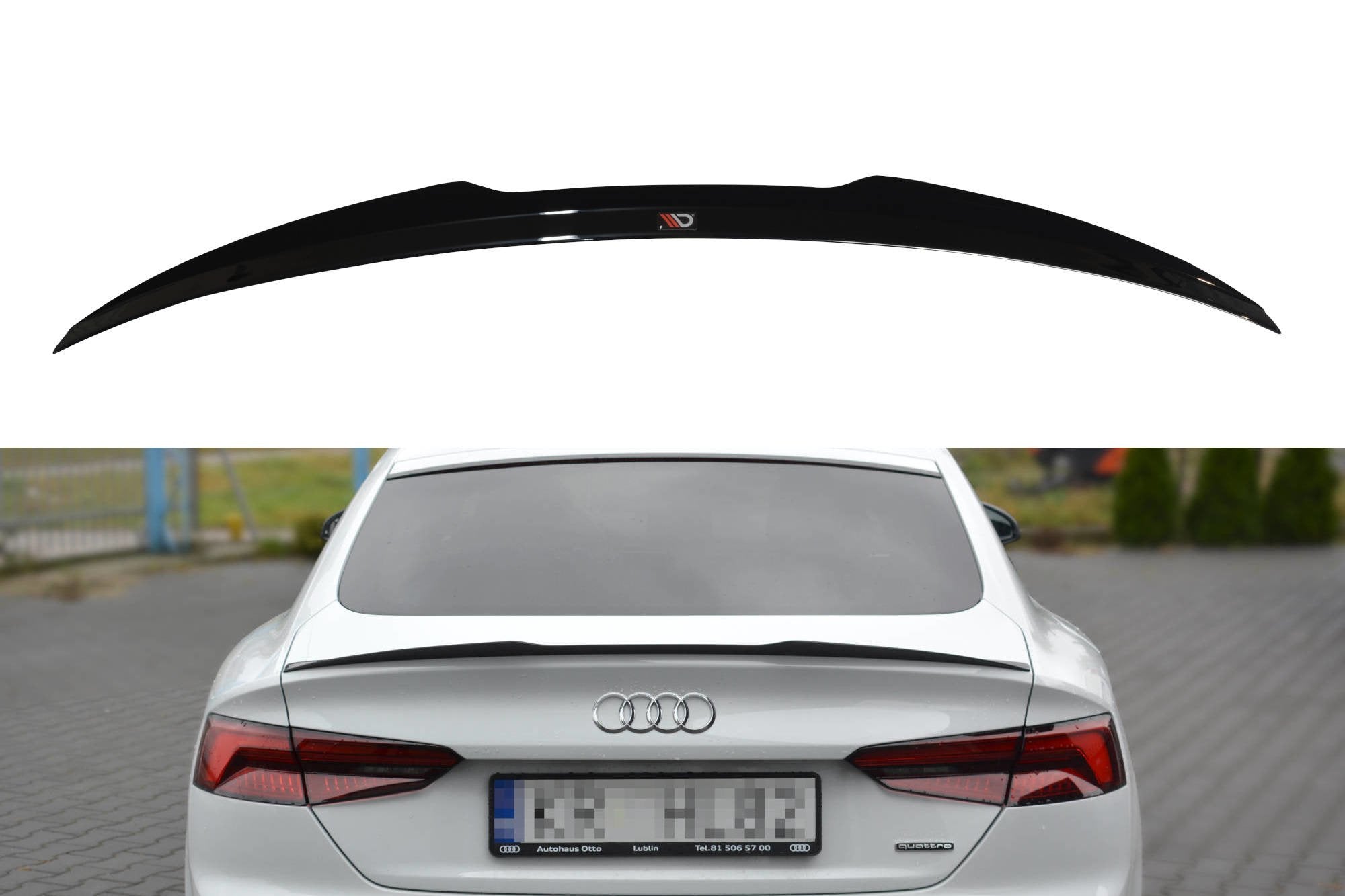 Image of Spoiler Cap Audi A5 S-Line F5 Sportback - Gloss Black
