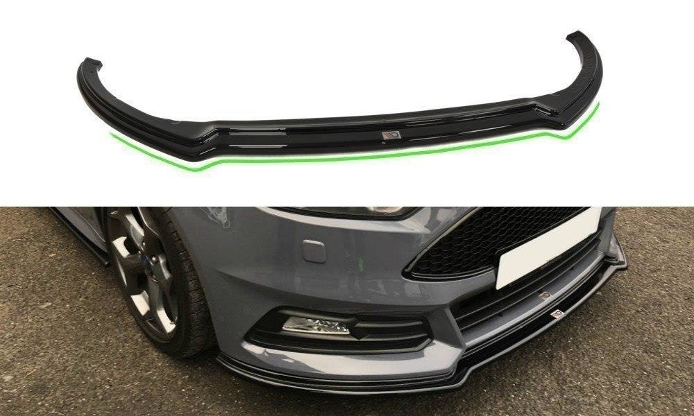 Image of Front Splitter V.3 Ford Focus ST MK3 FL - Gloss Black
