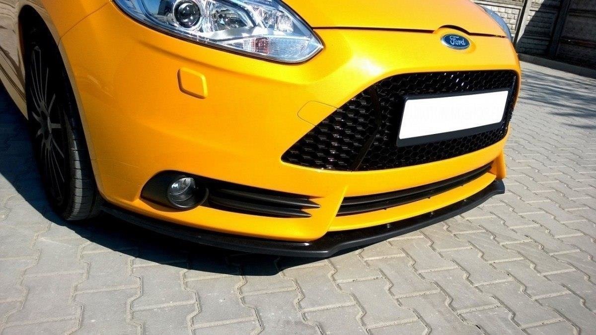 Image of Front Splitter V.1 Ford Focus ST MK3 - Gloss Black