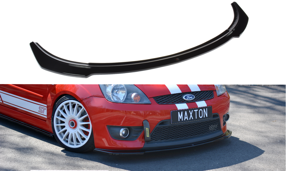 Image of Front Splitter V.2 Ford Fiesta ST MK6 - Gloss Black