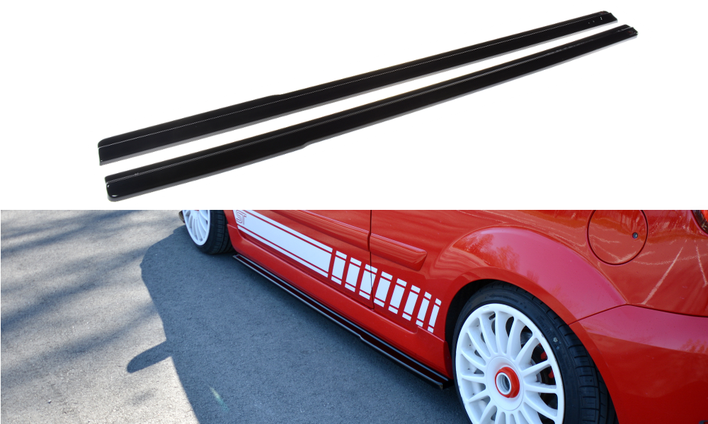Image of Side Skirts Diffusers Ford Fiesta ST MK6 - Gloss Black