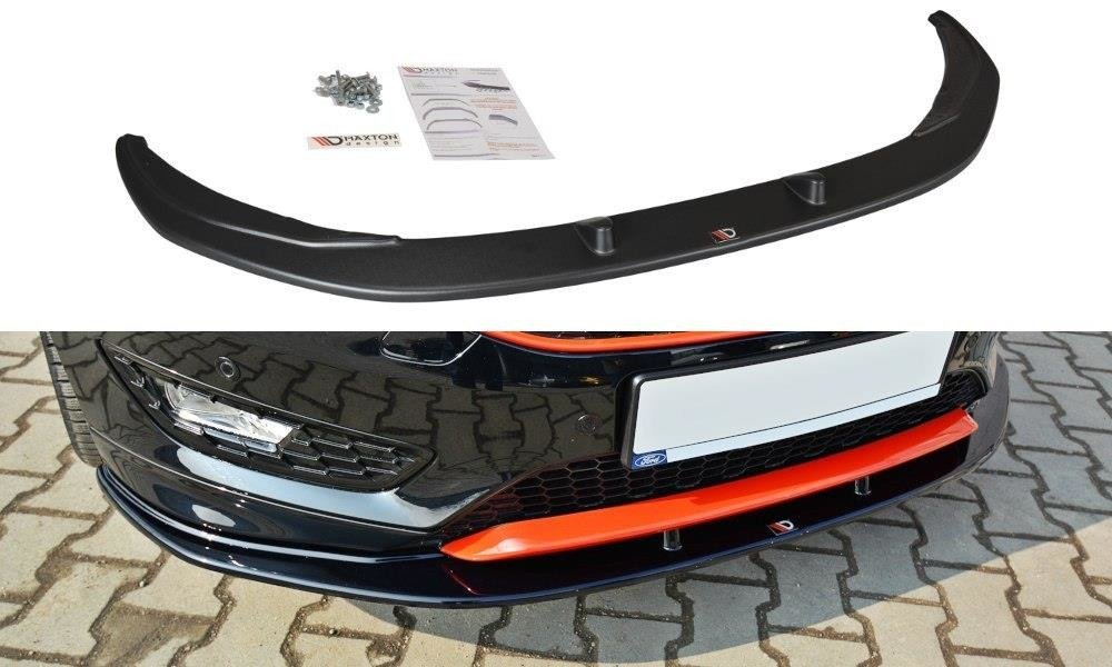 Image of Front Splitter V.1 Ford Focus ST-Line MK3 FL - Gloss Black