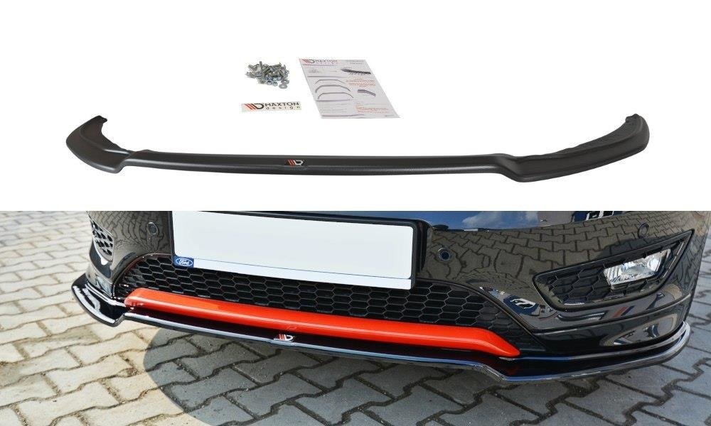 Image of Front Splitter V.2 Ford Focus ST-Line MK3 FL - Gloss Black