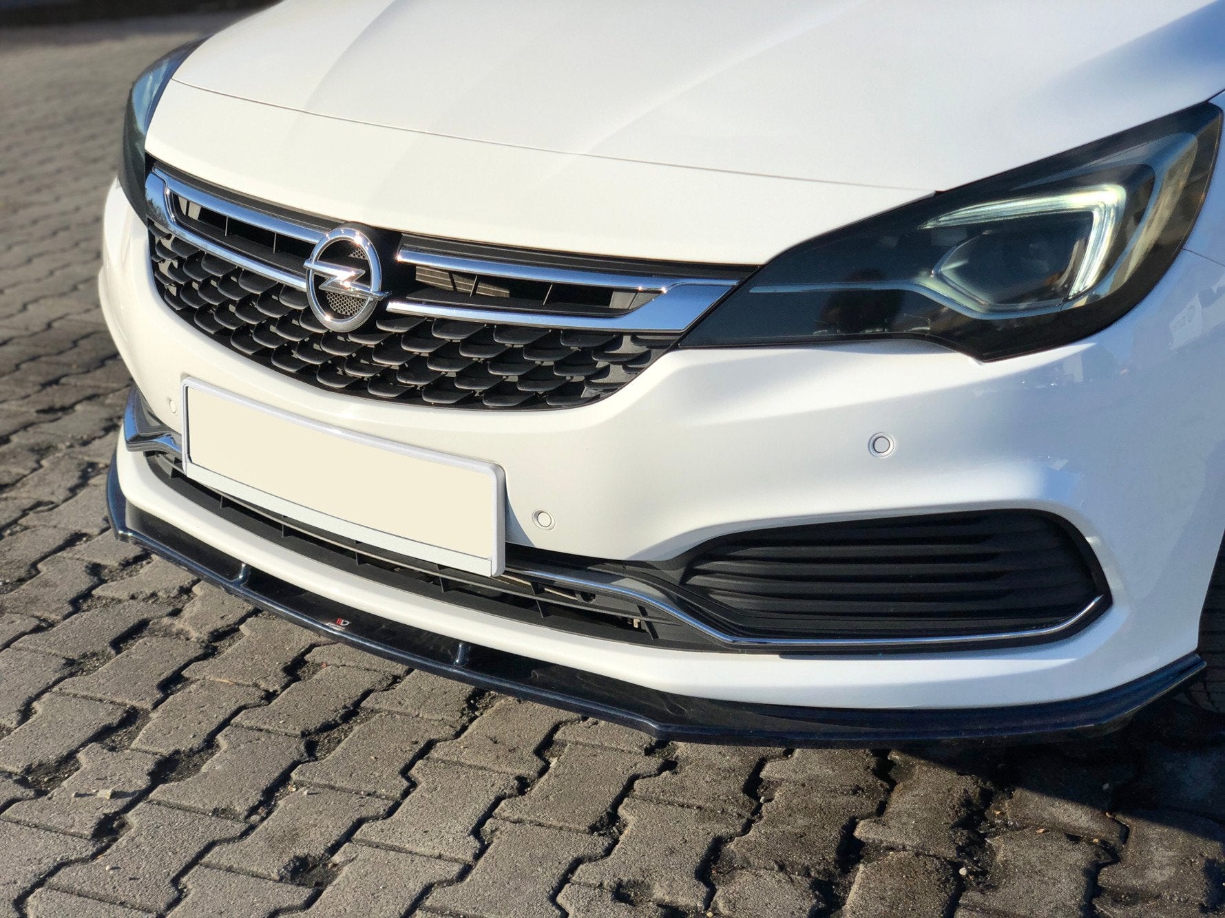Image of Front Splitter V.1 Opel Astra K OPC-Line - Gloss Black
