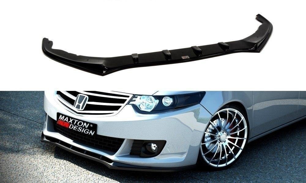 Image of Front Splitter Honda Accord MK 8 Preface Model - Gloss Black