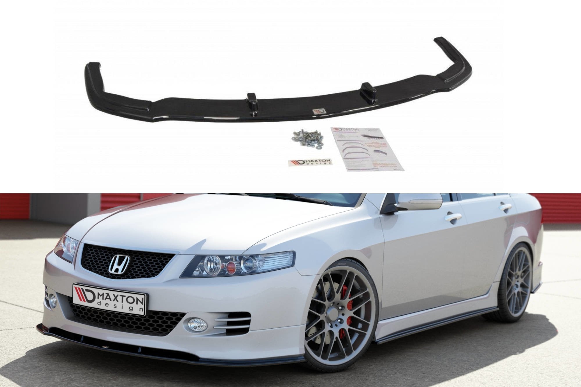 Image of Front Splitter Honda Accord VII Type-S - Gloss Black