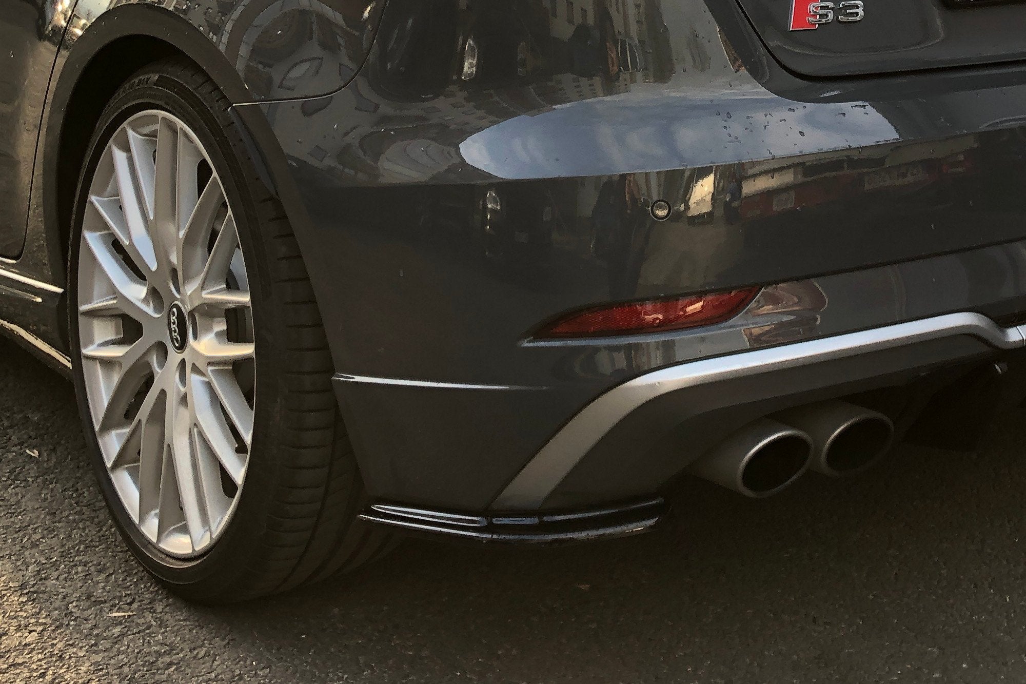 Image of Zijsplitters achter Audi S3 8V Facelift - Glanzend Zwart