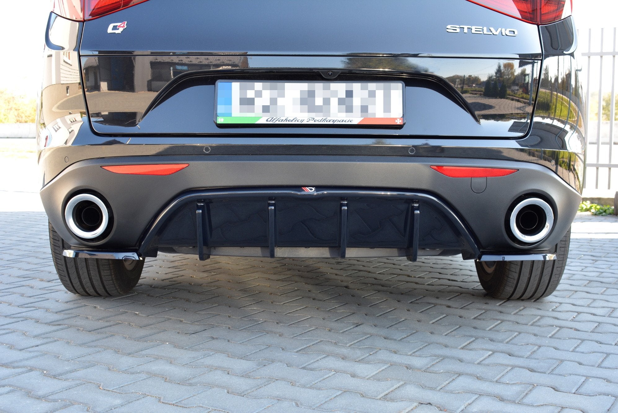 Image of Rear Valance Alfa Romeo Stelvio - Gloss Black