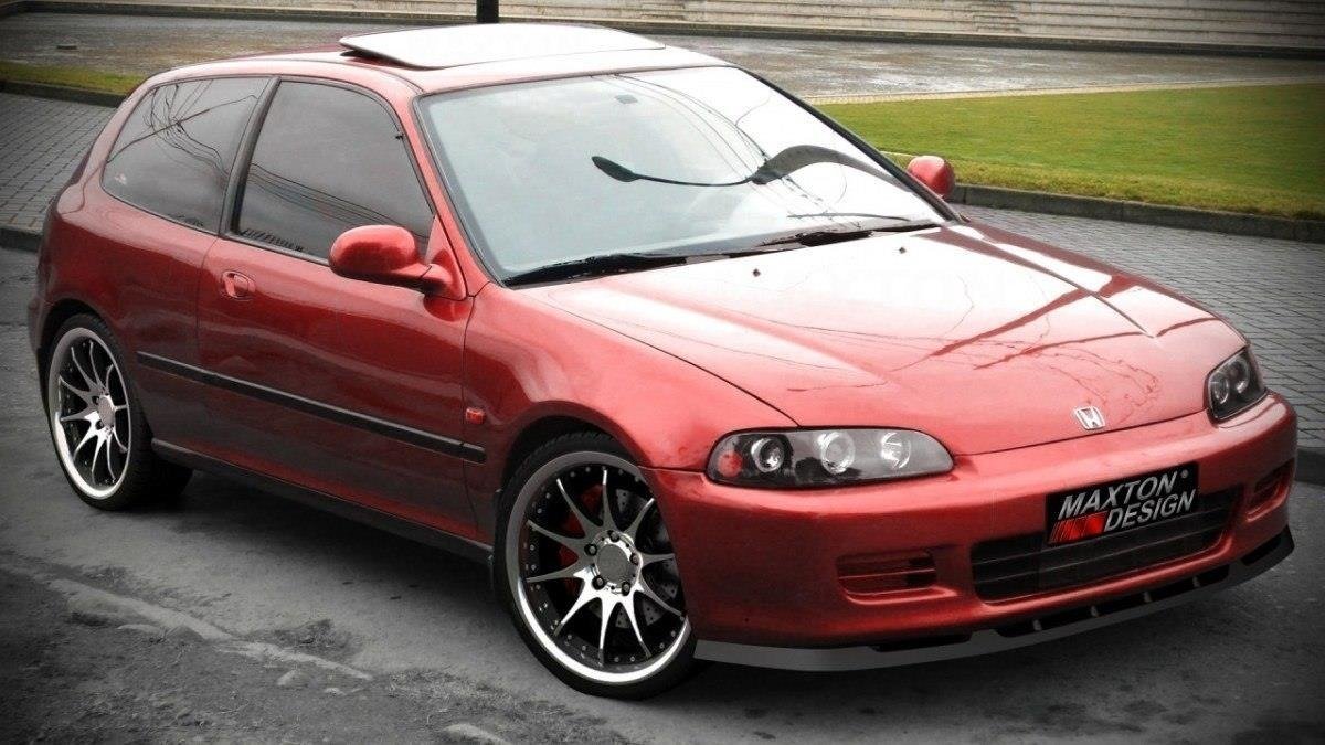 Image of Voorsplitter Honda Civic MK5 - Glanzend Zwart