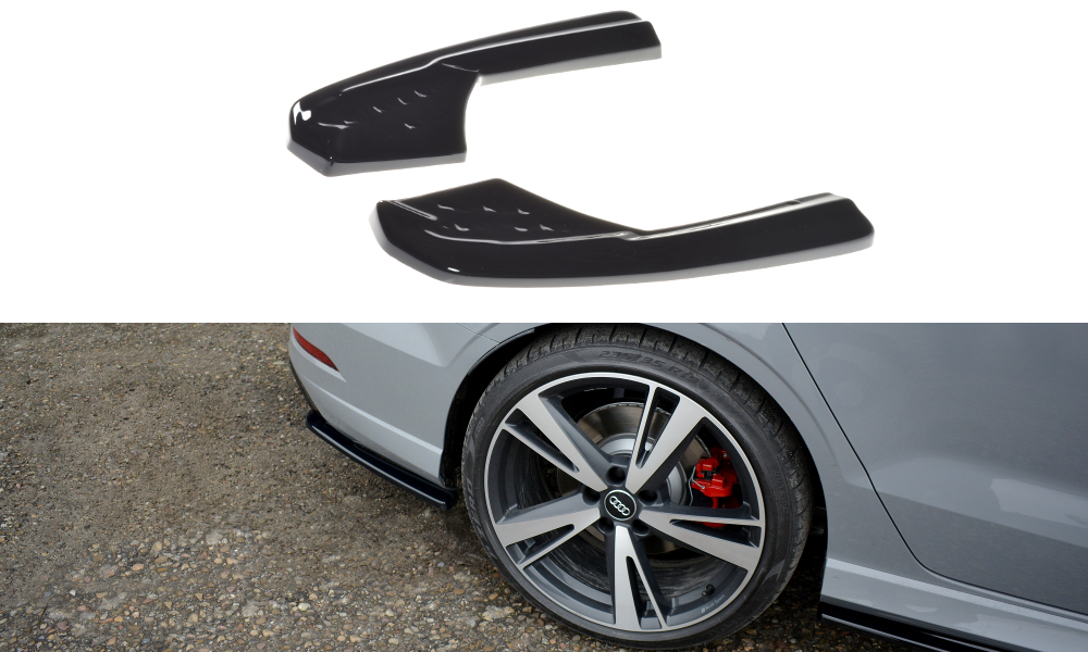 Image of Rear Side Splitters Audi RS3 8V FL Sedan - Gloss Black