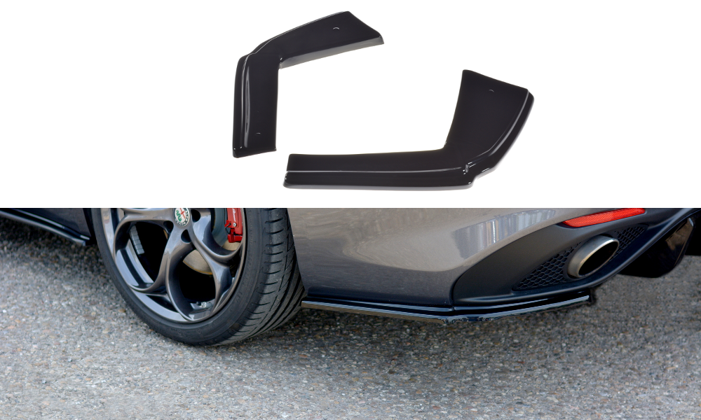 Image of Rear Side Splitters Alfa Romeo Giulia Veloce - Gloss Black