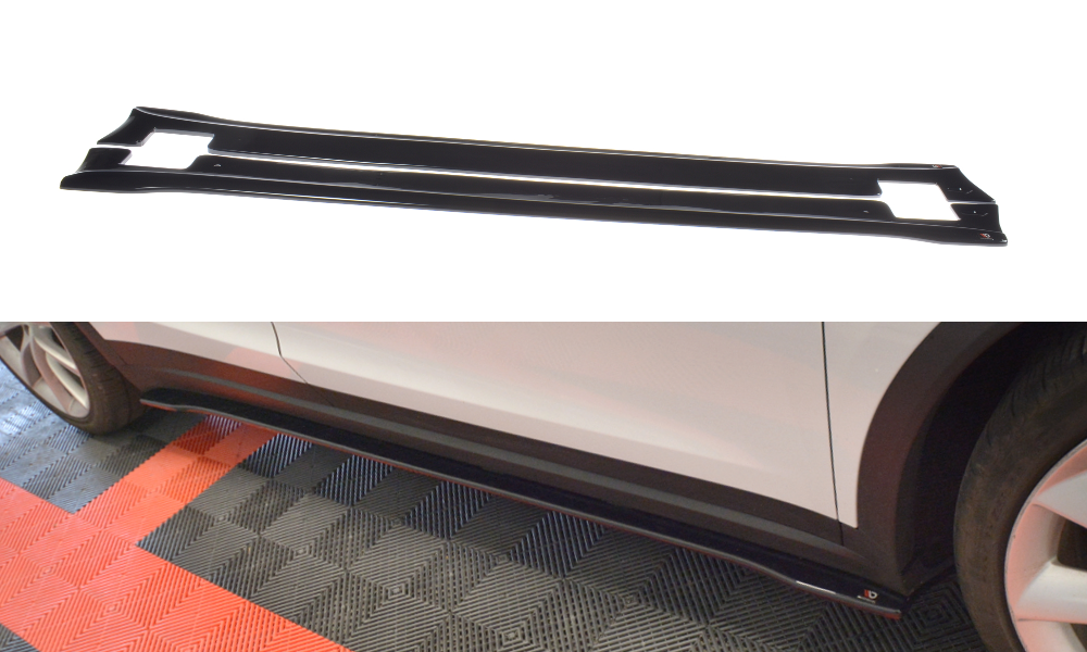 Image of Side Skirts Diffusers V.2 Tesla Model X - Gloss Black