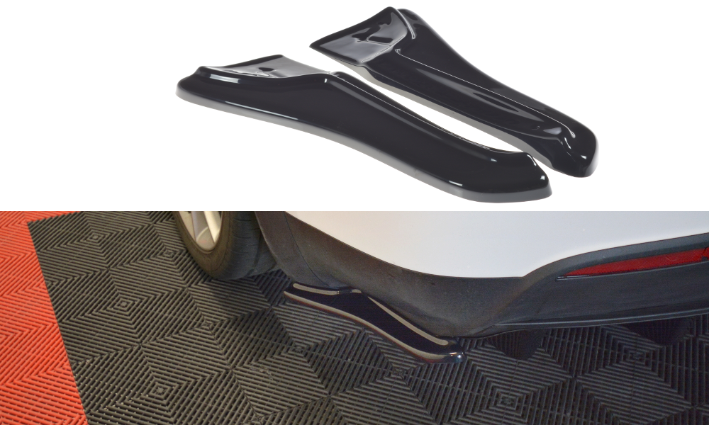 Image of Rear Side Splitters V.1 Tesla Model X - Gloss Black