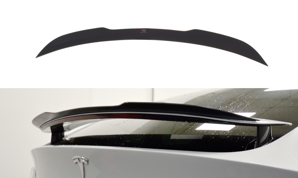 Image of Spoiler Extension V.1 Tesla Model X - Gloss Black