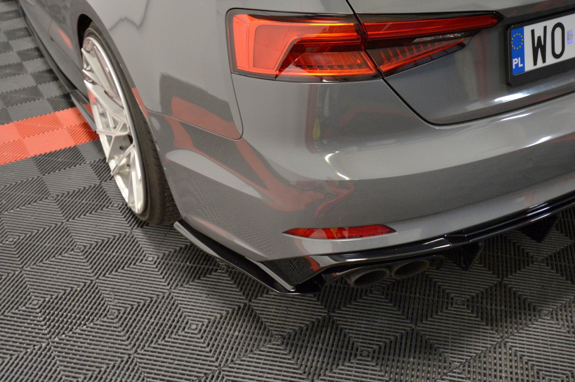 Image of Rear Side Splitters Audi S5 F5 Coupe - Primed