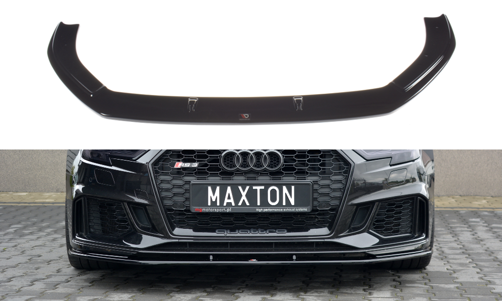 Image of Front Splitter V.1 Audi RS3 8V FL Sportback - Textured