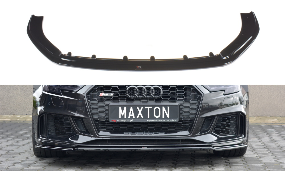 Image of Front Splitter V.2 Audi RS3 8V FL Sportback - Textured