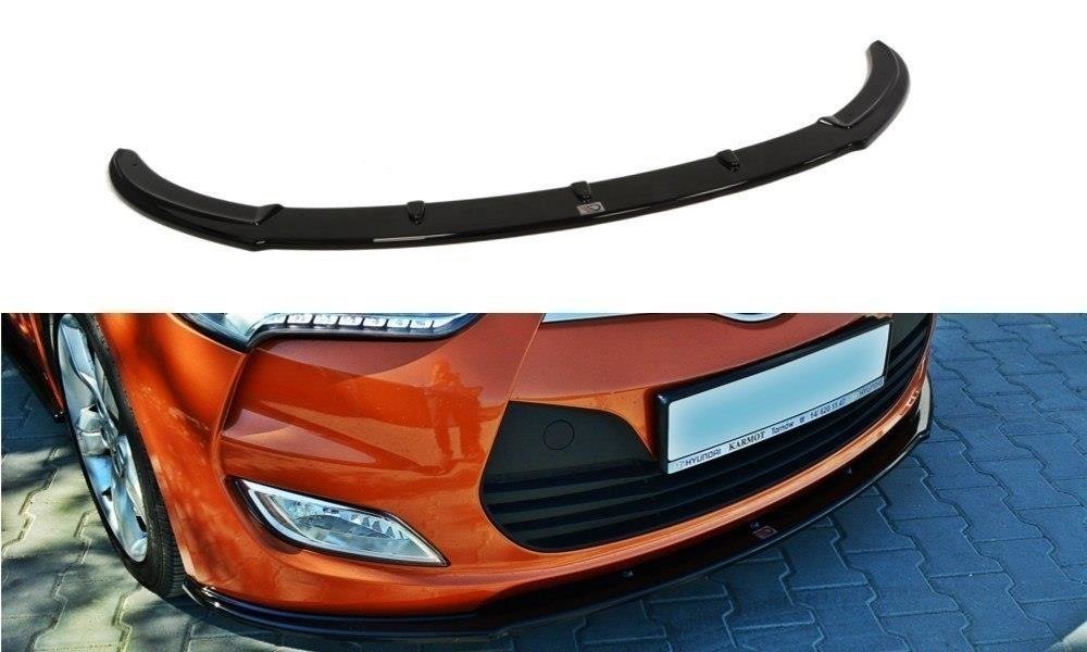 Image of Front Splitter Hyundai Veloster - Gloss Black