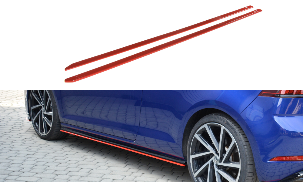 Image of Side Skirts Diffusers V.2 VW Golf 7 R / R-Line Facelift-GB