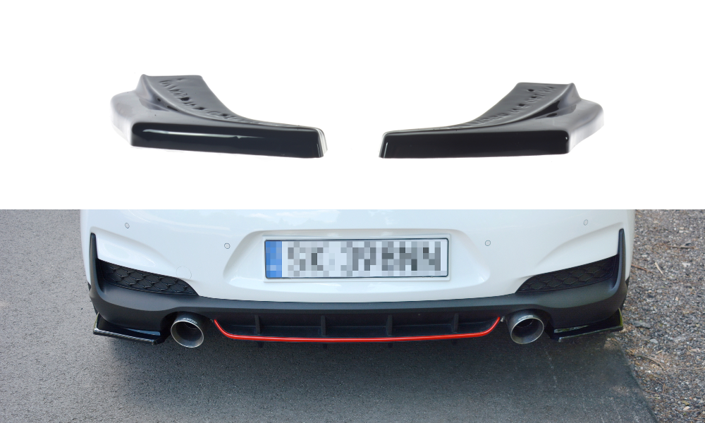Image of Rear Side Splitters Hyundai I30 MK3 N - Gloss Black