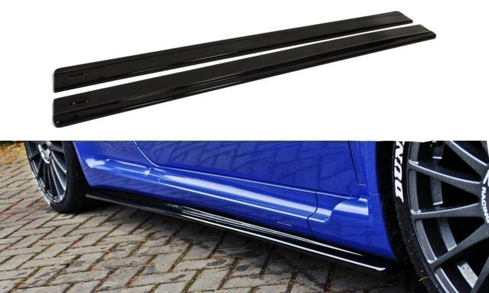 Image of Side Skirts Diffusers Alfa Romeo 147 GTA - Gloss Black