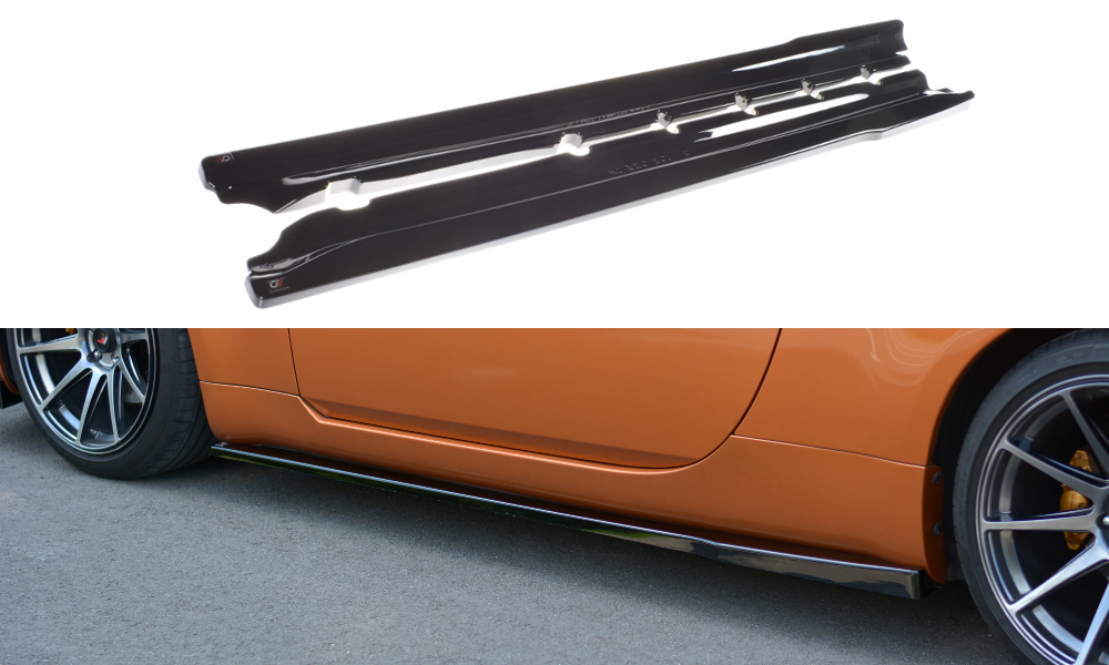 Image of Side Skirts Diffusers Nissan 350Z - Gloss Black