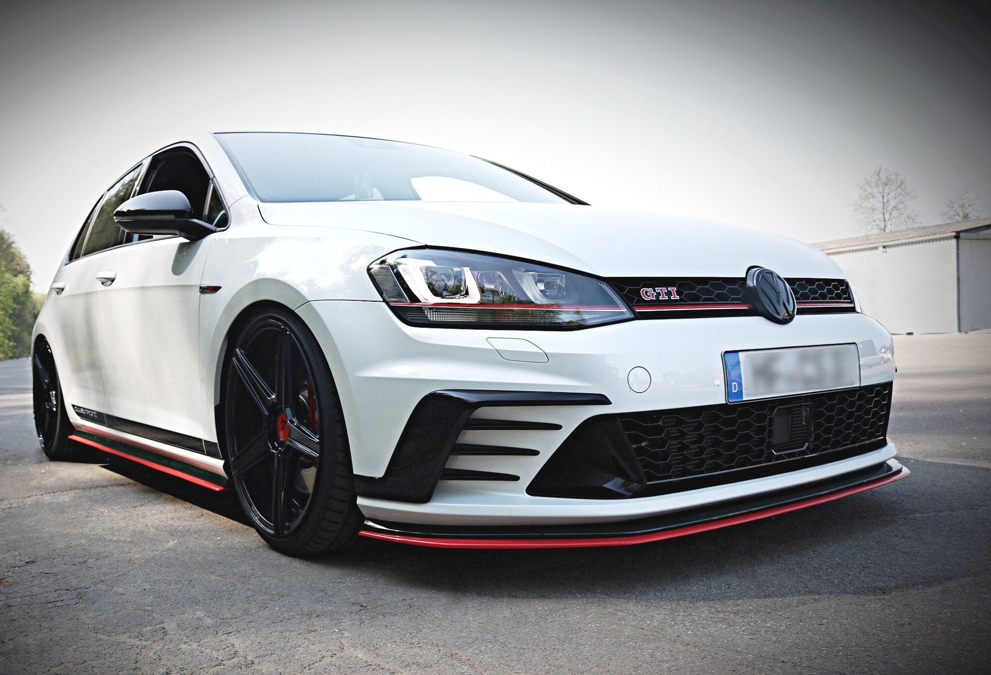 Image of Voorsplitter VW Golf MK7 GTi Clubsport - Glanzend Zwart