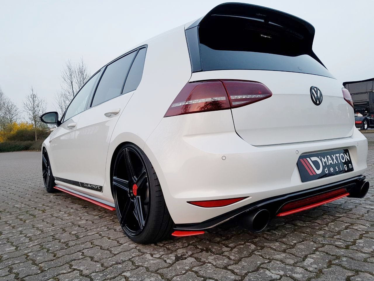 Image of Achterzijsplitters VW Golf MK7 GTi Clubsport - Glanzend Zwart