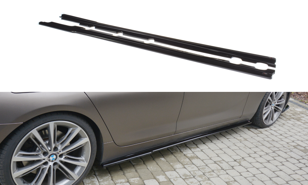 Image of Side Skirts Diffusers BMW 6 Gran CoupÃ© - Gloss Black