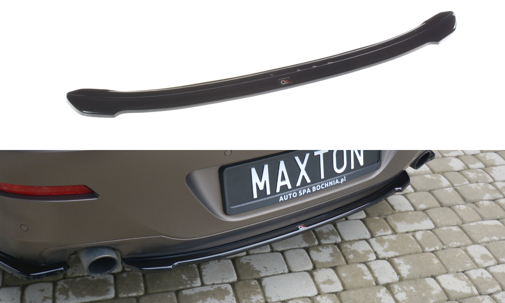 Image of Central Rear Splitter BMW 6 Gran CoupÃ© - Gloss Black