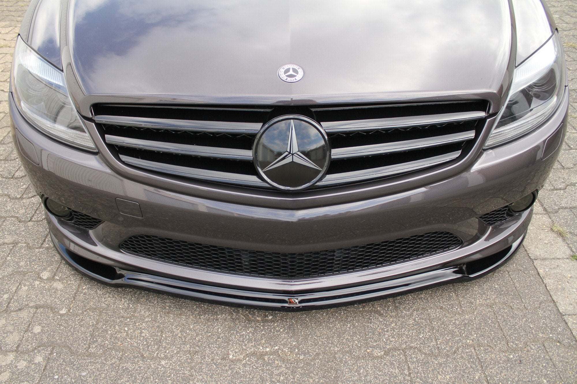 Image of Front Splitter Mercedes Cl 500 C216 AMGline - Gloss Black