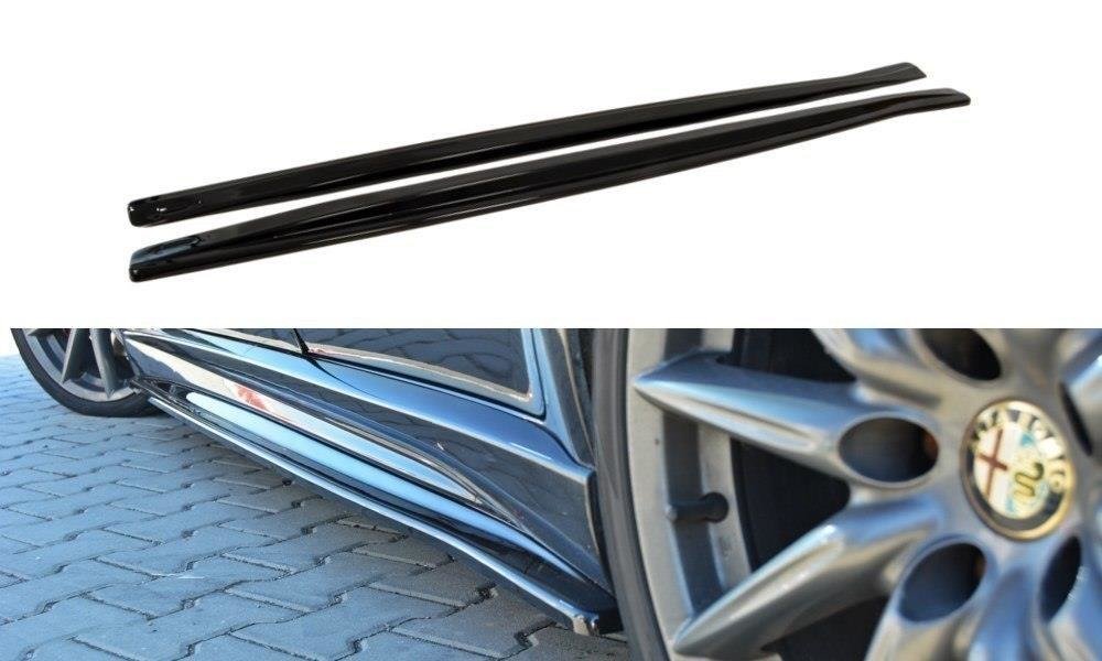 Image of Sideskirts Diffusers Alfa Romeo 159 TI - Glanzend Zwart