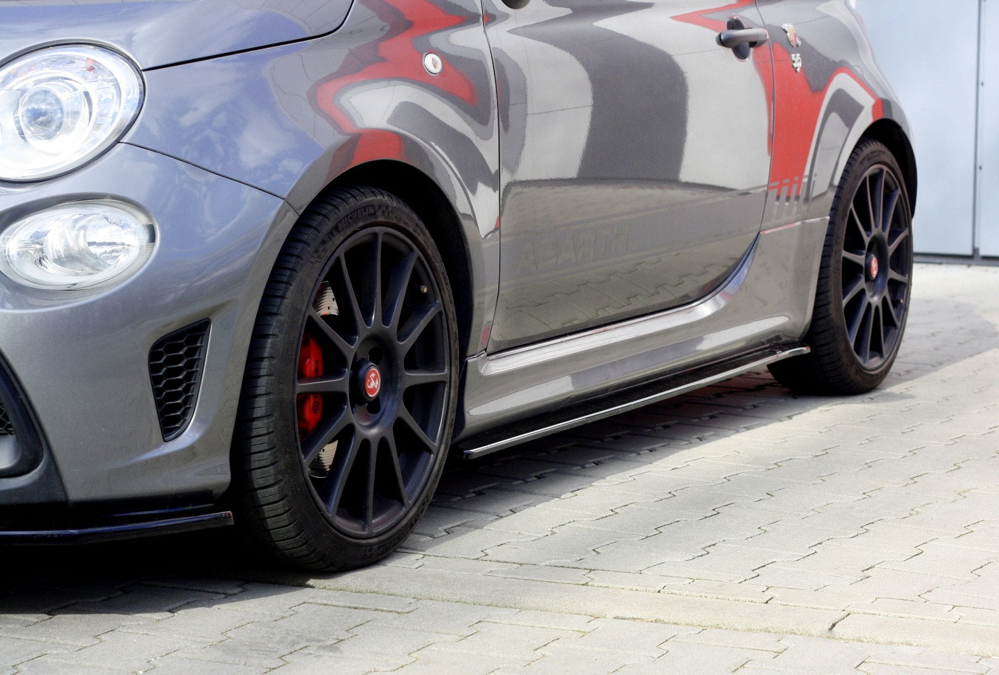 Image of Side Skirts Diffusers Fiat 500 Abarth MK1 Facelift-GB