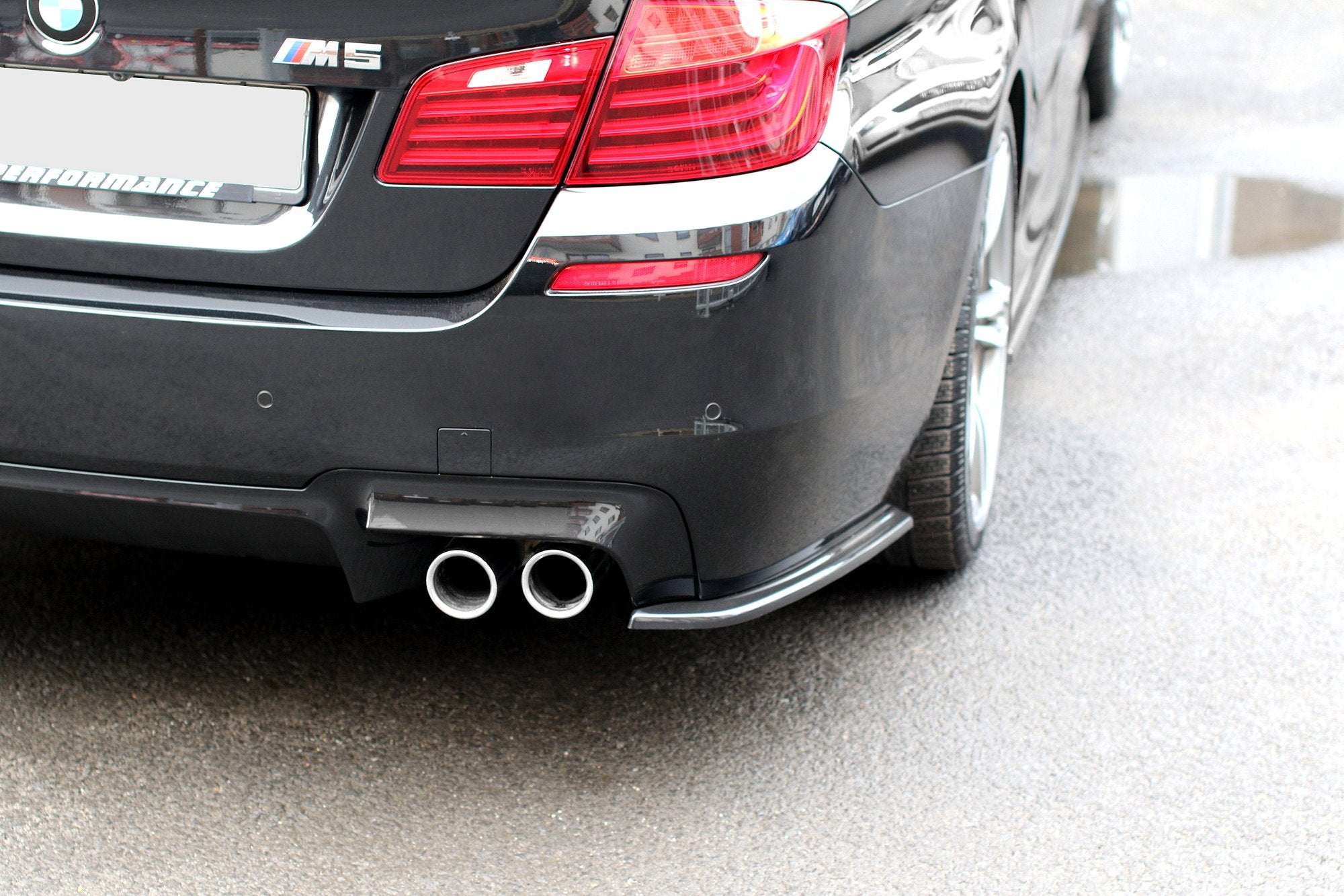 Image of Rear Side Splitters BMW M5 F10 - Gloss Black