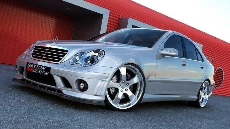 Image of Front Splitter (For Me-C-203-AMG204-F1 Bumper) - Gloss Black