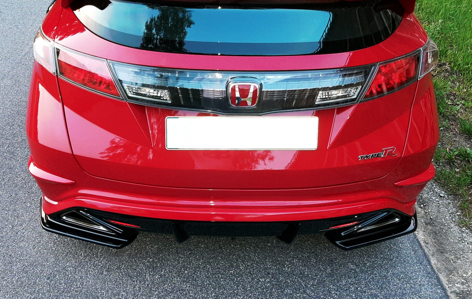 Image of Achterzijsplitters Honda Civic VIII Type-R Gp - Glanzend Zwart