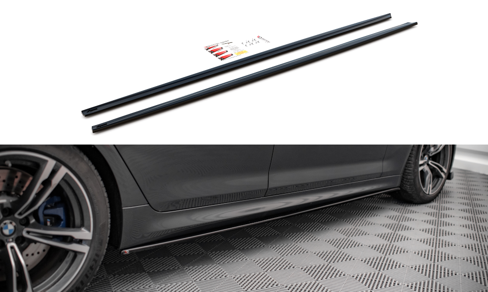 Image of Side Skirts Diffusers BMW M5 F90 - Gloss Black