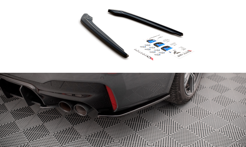 Image of Rear Side Splitters BMW M5 F90 - Gloss Black
