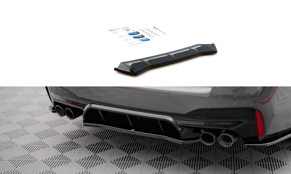 Image of Central Rear Splitter BMW M5 F90 - Gloss Black