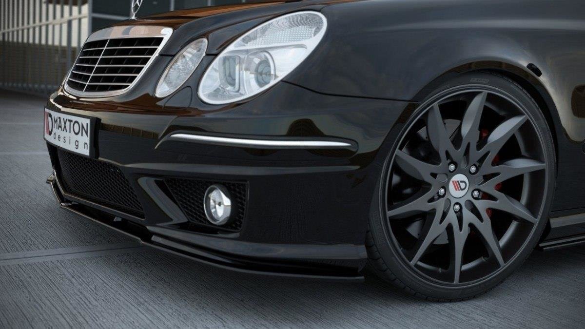 Image of Front Splitter Mercedes E W211 AMG Facelift - Gloss Black