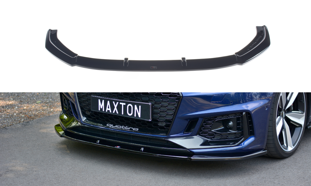 Image of Front Splitter V.1 Audi RS4 B9 - Textured