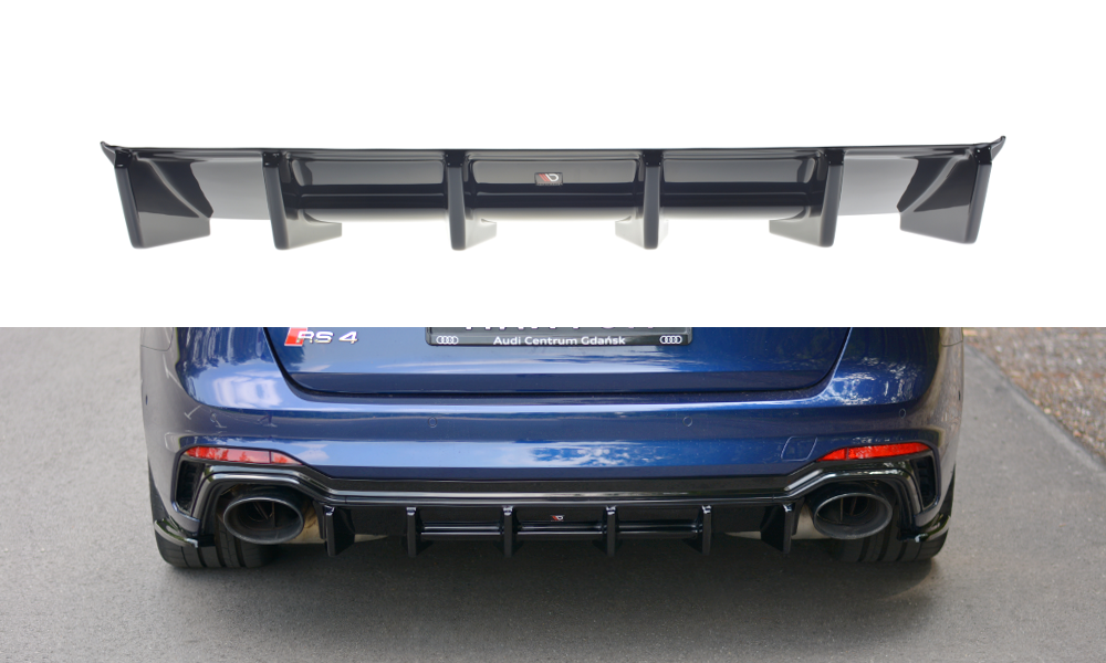 Image of Rear Valance Audi RS4 B9 Avant - Gloss Black