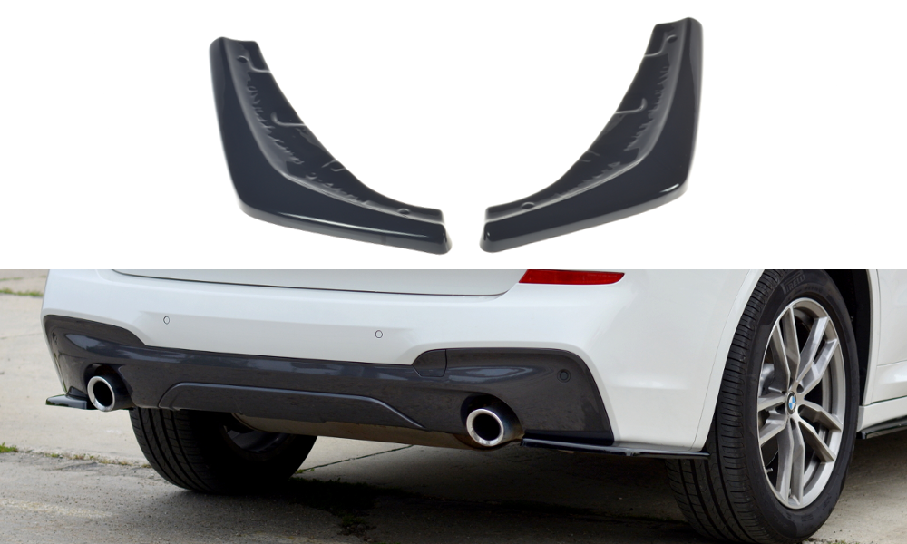 Image of Rear Side Splitters For BMW X3 G01 M-Pack - Gloss Black