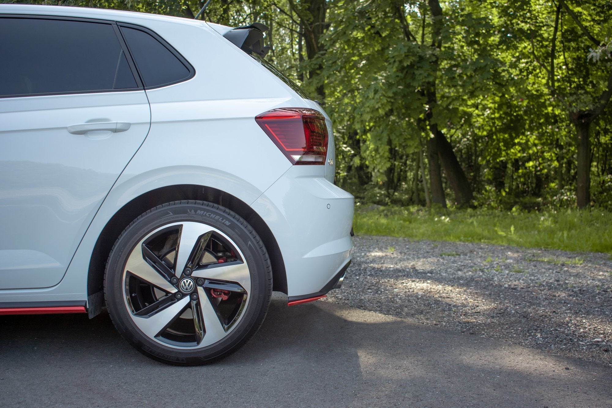 Image of Rear Side Splitters VW Polo MK6 GTi - Gloss Black