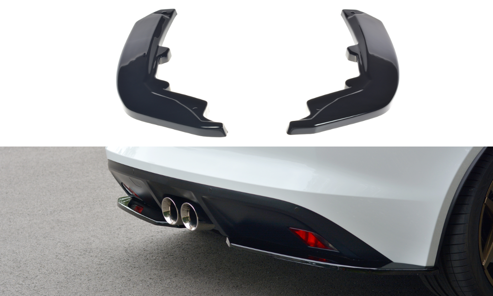 Image of Rear Side Splitters Jaguar F-Type - Gloss Black