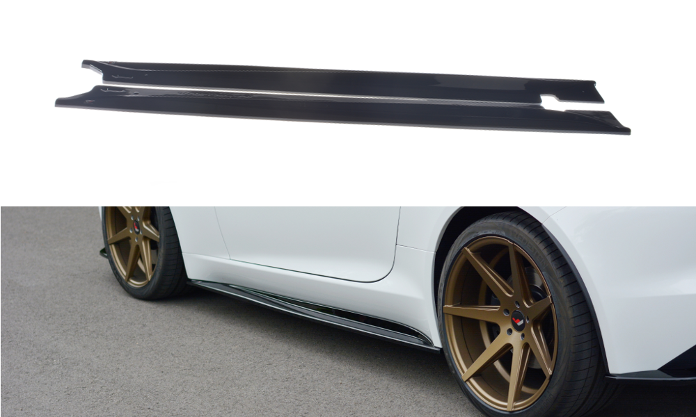 Image of Side Skirts Diffusers Jaguar F-Type - Gloss Black