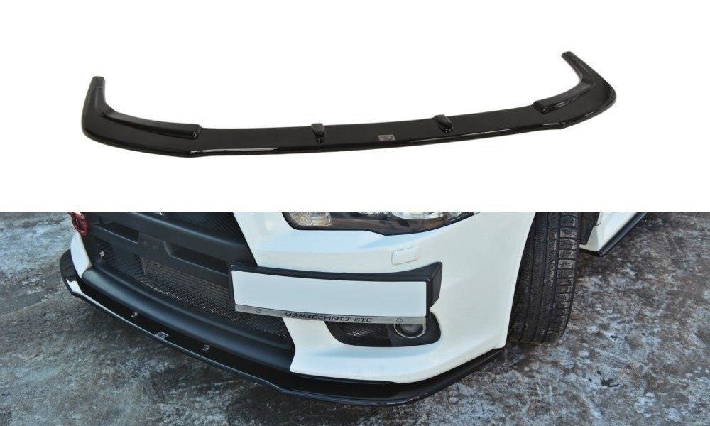 Image of Front Splitter V.1 Mitsubishi Lancer Evo X - Gloss Black